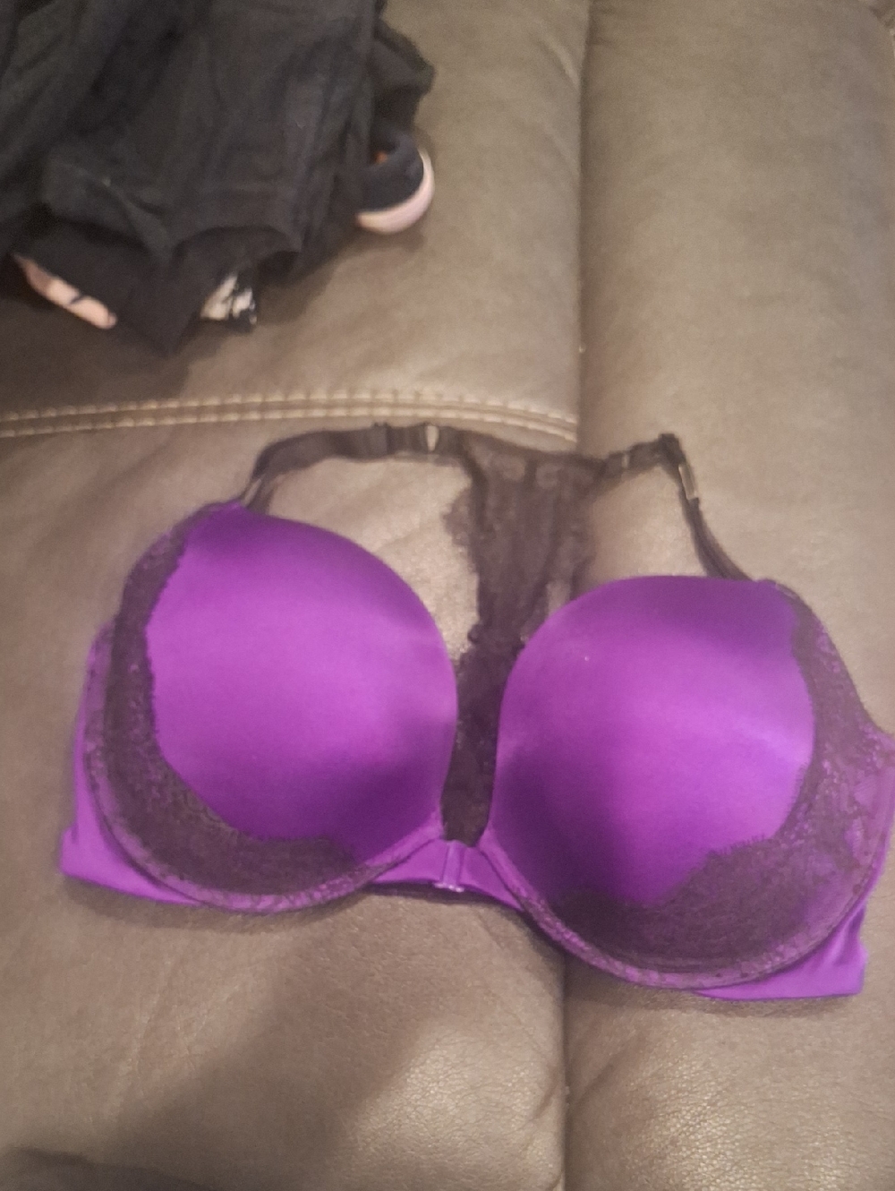 Victoria's Secret Purple Lace-Trim Push-Up Bra